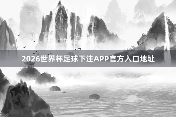 2026世界杯足球下注APP官方入口地址